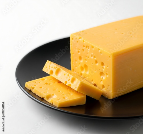 cheese on white background