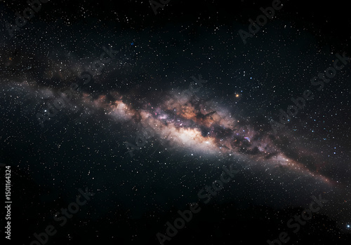 Milky Way Galaxy Stunning Astrophotography Image isolated on transparent background