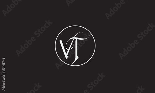 VT, TV, T, V Abstract Letters Logo Monogram	