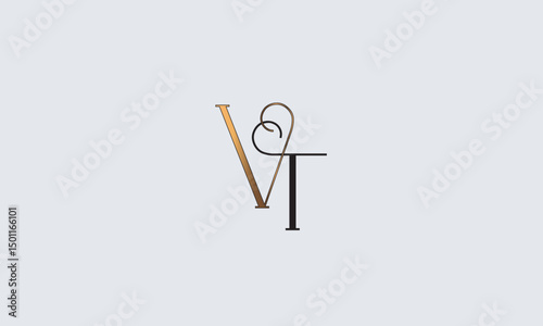 VT, TV, T, V Abstract Letters Logo Monogram	