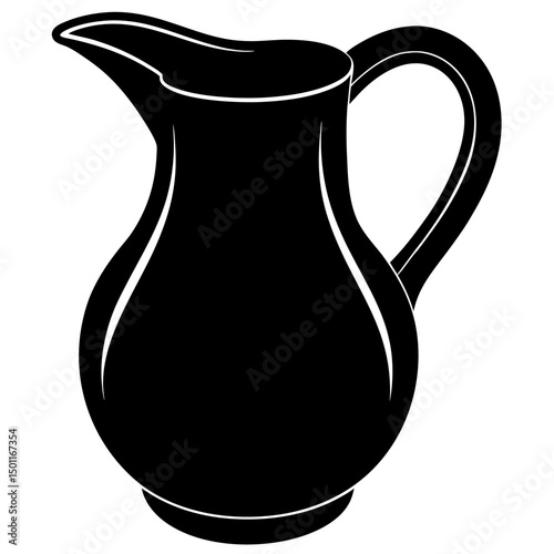 black and white jug
