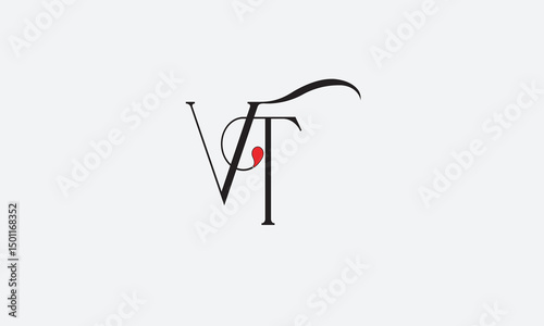 VT, TV, T, V Abstract Letters Logo Monogram	