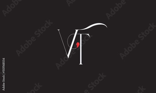 VT, TV, T, V Abstract Letters Logo Monogram	