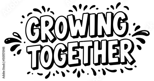 Motivational quote graphic with a positive message. Bold, stylized lettering against a plain white background. photo