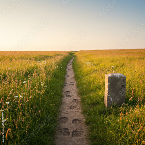 Footprints Path Leading to ...