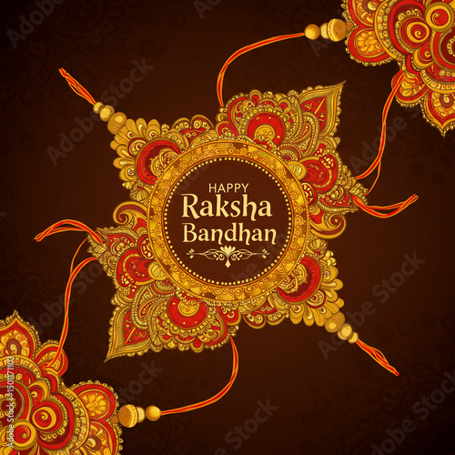 Happy Raksha Bandhan Floral...