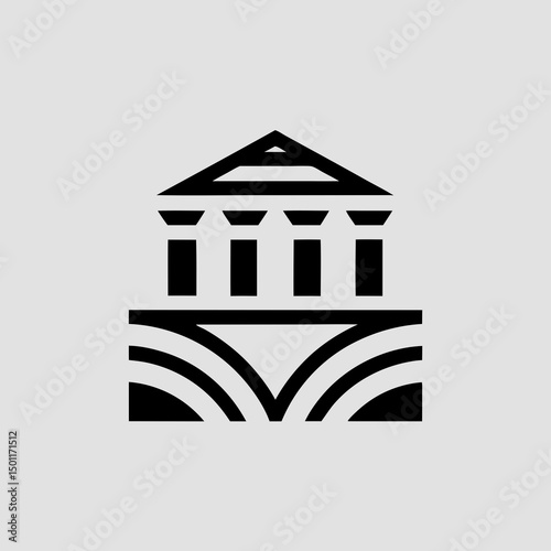 bank icon on white background