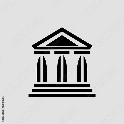 bank icon on white background