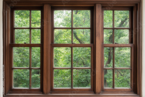 Installing window frames in a natural setting with chaotic tools and materials scattered around