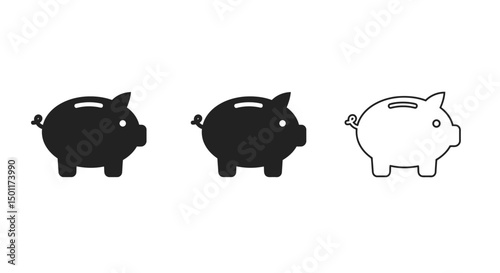 Piggy Bank icon, Piggy Bank sign vector for web site Computer and mobile app