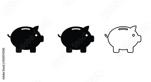 Piggy Bank icon, Piggy Bank sign vector for web site Computer and mobile app