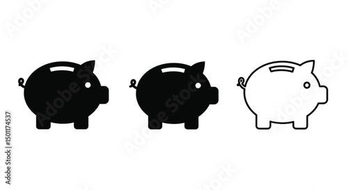 Piggy Bank icon, Piggy Bank sign vector for web site Computer and mobile app