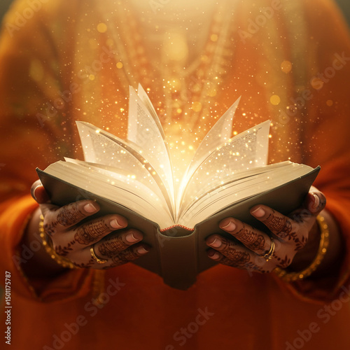 Magical Glowing Book in Wom...