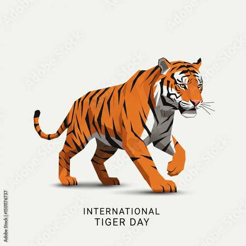 Majestic Tiger in Geometric...