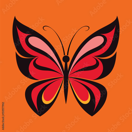 Artistic Stroke Butterfly Vector Design