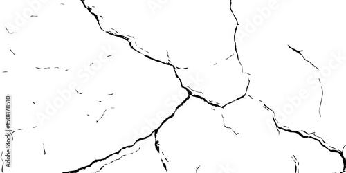 Cracked earth. Structure of cracking. The cracks concrete texture white and black. racks background, cracks texture, grunge background. Cracks in a wall background. Crack Texture. 