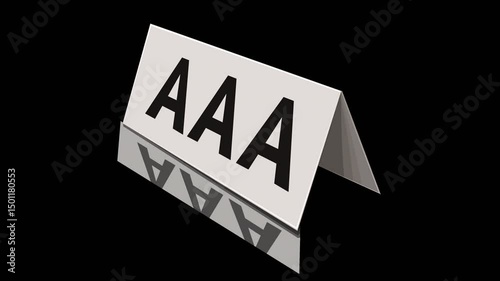 Folded sign of a 3D 