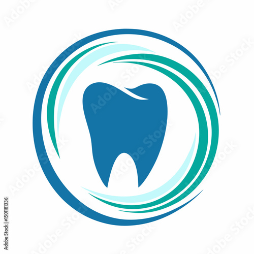 Modern Dental Tooth Logo Vector Design.