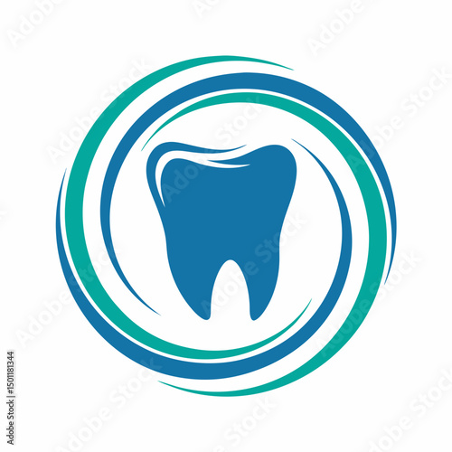 Modern Dental Tooth Logo Vector Design.
