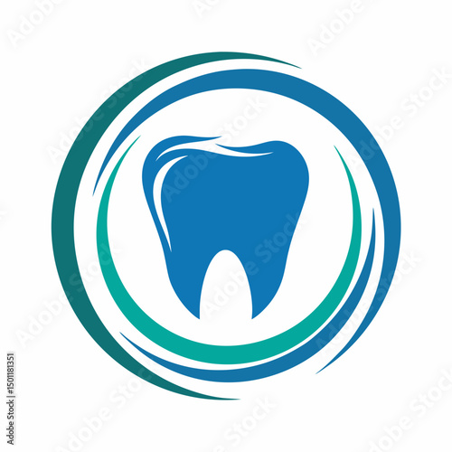 Modern Dental Tooth Logo Vector Design.