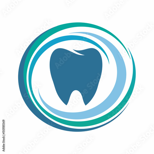 Modern Dental Tooth Logo Vector Design.