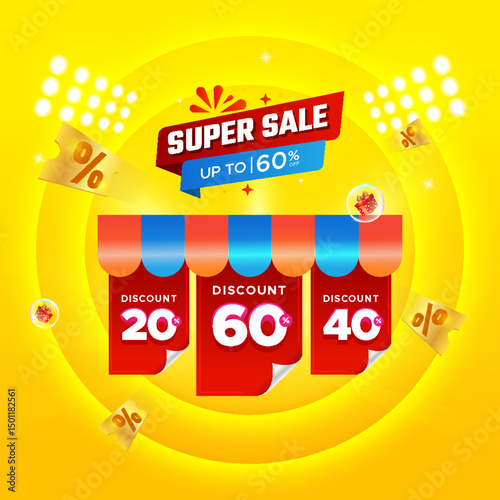 Super sale promotion banner template