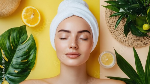 High-end skincare therapy image with facial focus and clean surroundings, ideal for beauty branding or spa marketing