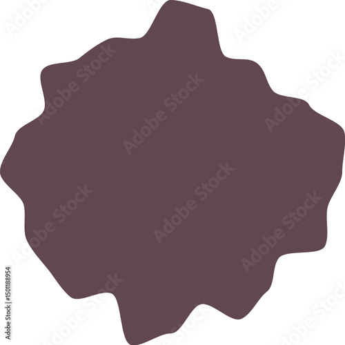 Dark Irregular Blob Shape – Grunge Abstract Vector Element