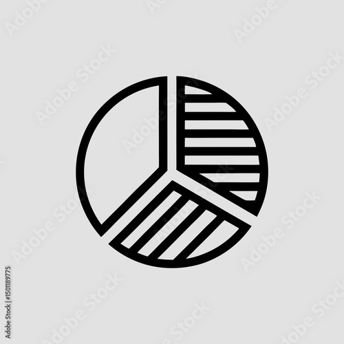 vector illustration of a pie chart