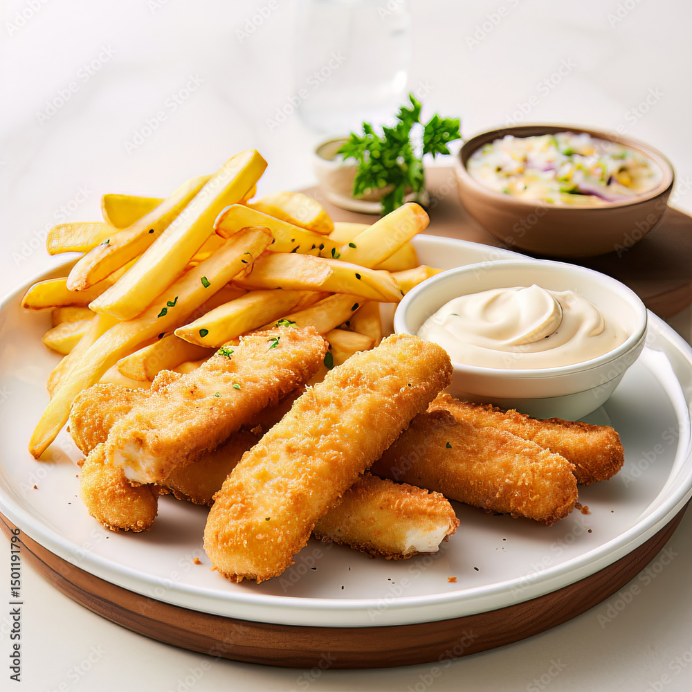 chicken nuggets with french fries chicken nuggets with french fries