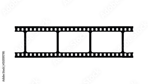 film strip high-resolution blank filter vector on white background