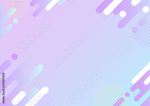 グラデーションのポップな柄の背景イラスト（紫色・水色）