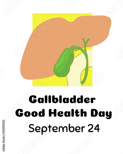 Gallbladder Good Health Day, design of a vertical poster, banner or flyer about health