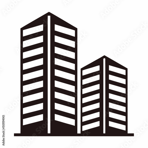 Real Estate Building Icon Vector for Branding.