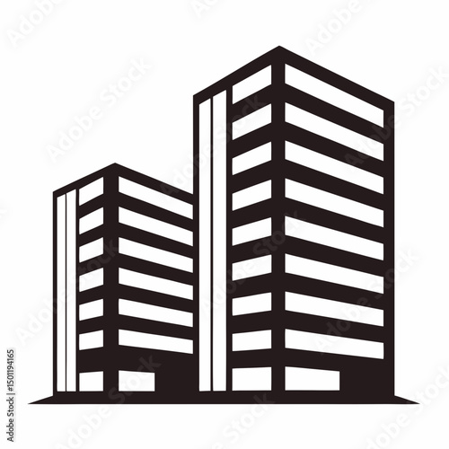 Real Estate Building Icon Vector for Branding.
