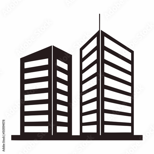 Real Estate Building Icon Vector for Branding.