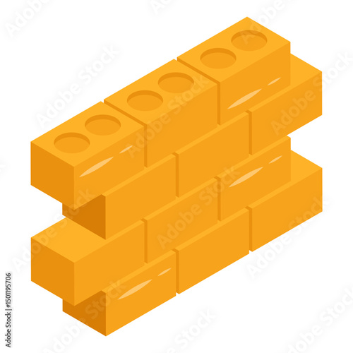 An editable design icon of ingots
