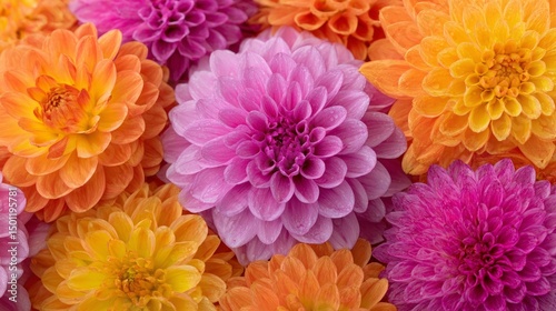 A bouquet of flowers with a variety of colors including pink, orange, and yellow
