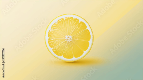Juicy slices of lemon and orange on a vibrant orange background