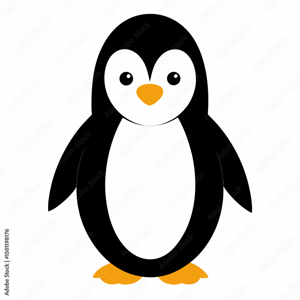 Fototapeta premium penguin on the snow