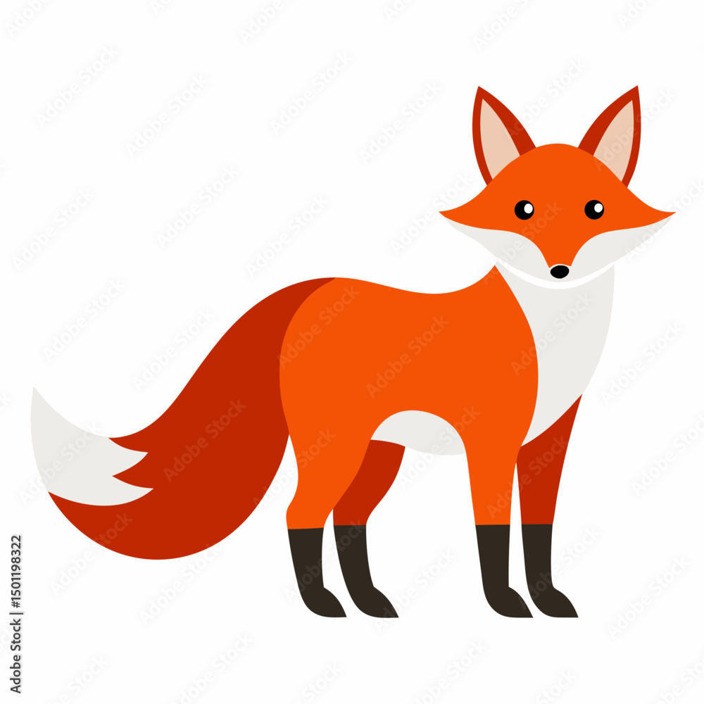Obraz premium red fox cartoon