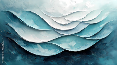 Abstract design with smooth graceful swirls of vibrant color and texture