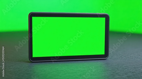 Wallpaper Mural Green screen tablet, chroma key, studio, mockup, display Torontodigital.ca