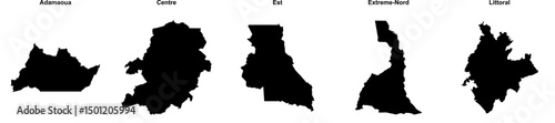 Adamaoua, Centre, Est, Extreme-Nord, Littoral outline maps