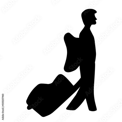 people traveler silhouettes illustration 