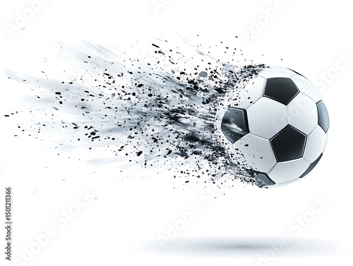 clipart football angled diagonally with motion effect minimal clean background pure white