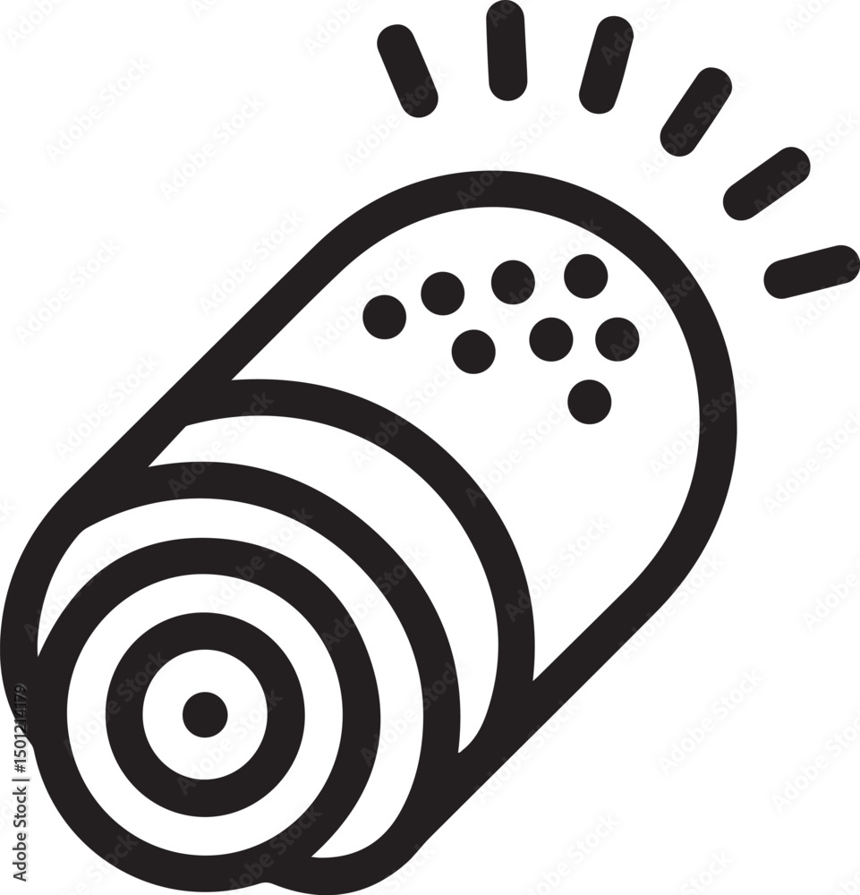 simple Brazilian pastel icon with white background.