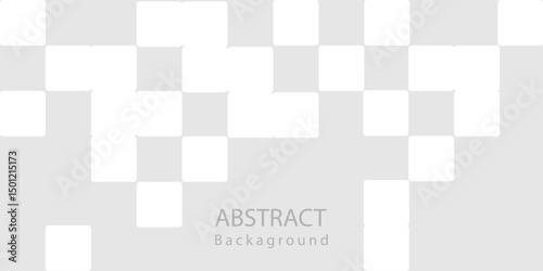 Abstract 3d modern square background. White and grey geometric pattern texture.