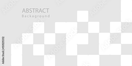Abstract 3d modern square background. White and grey geometric pattern texture.