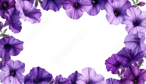 Purple Flower Frame Border